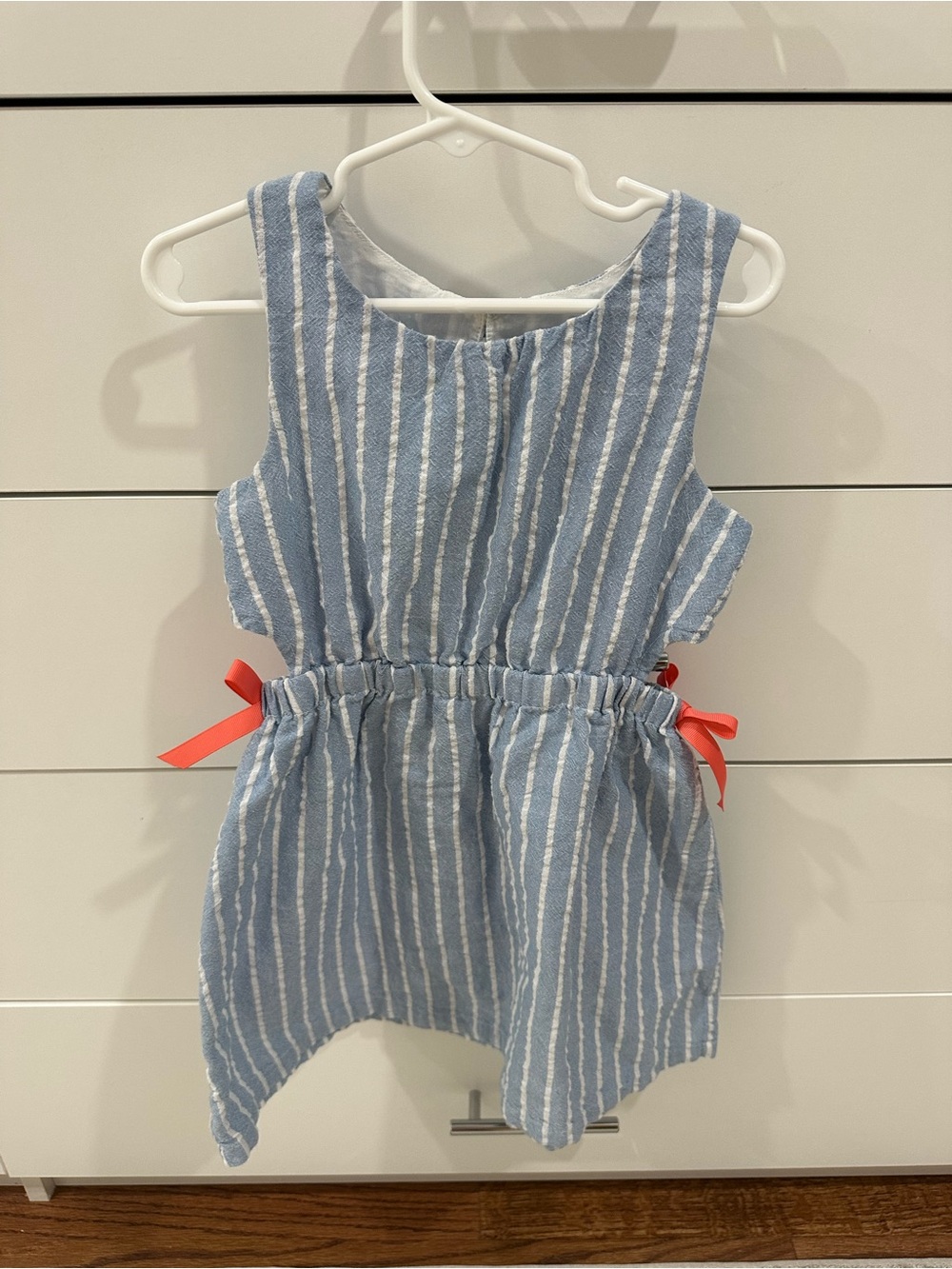 Girls Blue Stripped Dress Size 5